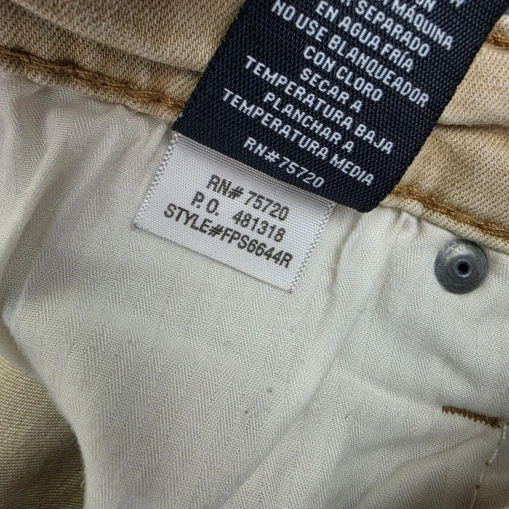 Buckle BKE Jake Straight Pants Men 33x32 Tan Khaki Stretch Regular Fit Mid Rise